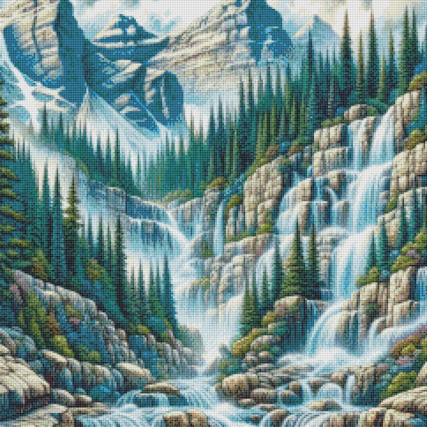 Waterfalls Mountains Diamond Painting Kits