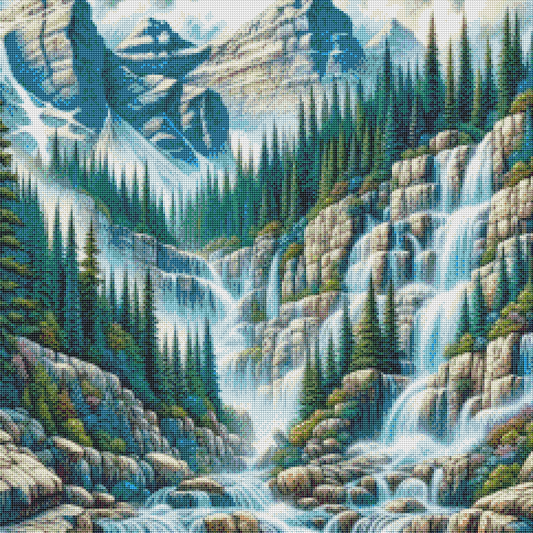 Waterfalls Mountains Diamond Painting Kits