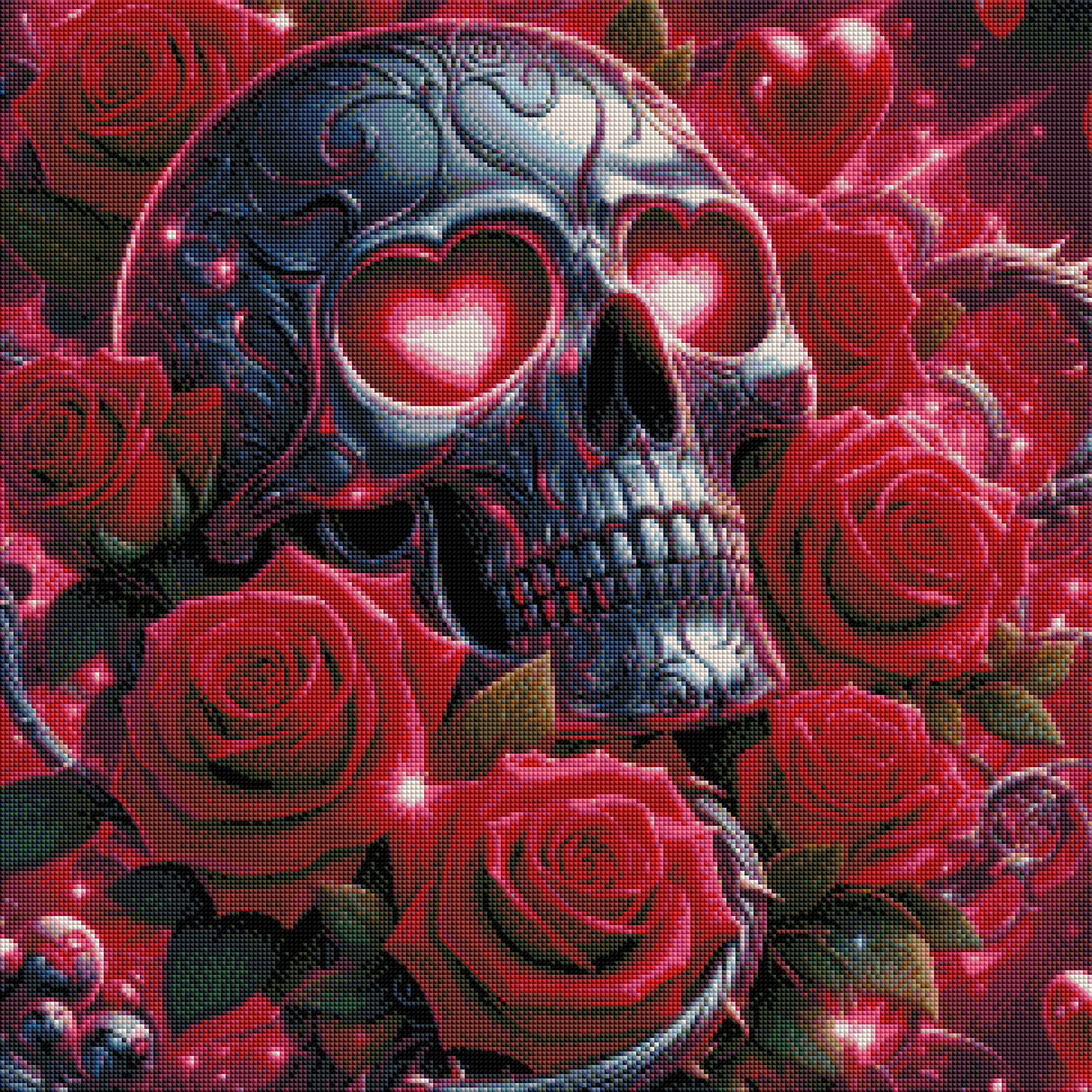 Skull Roses Diamond Painting Kits