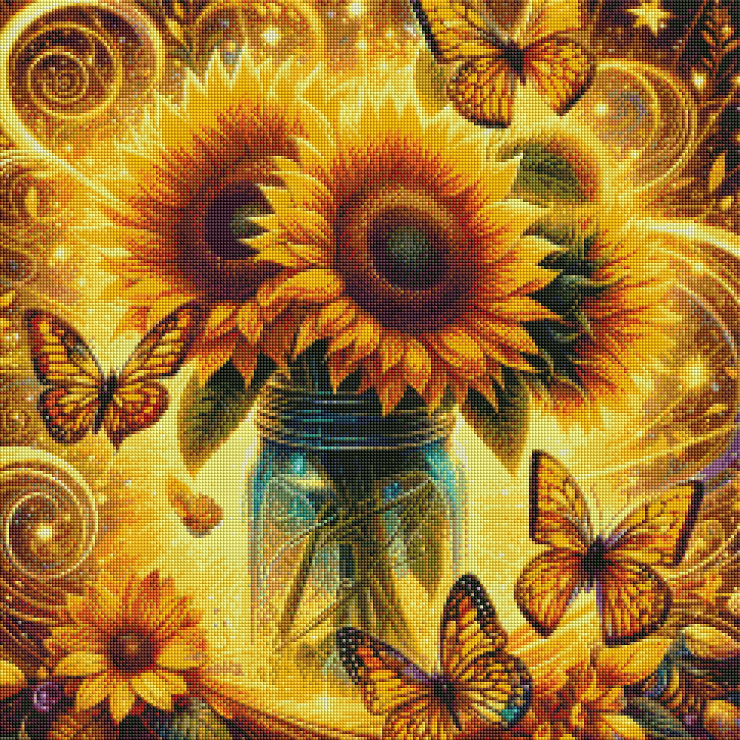 Sunflower Vase Diamond Painting Kits