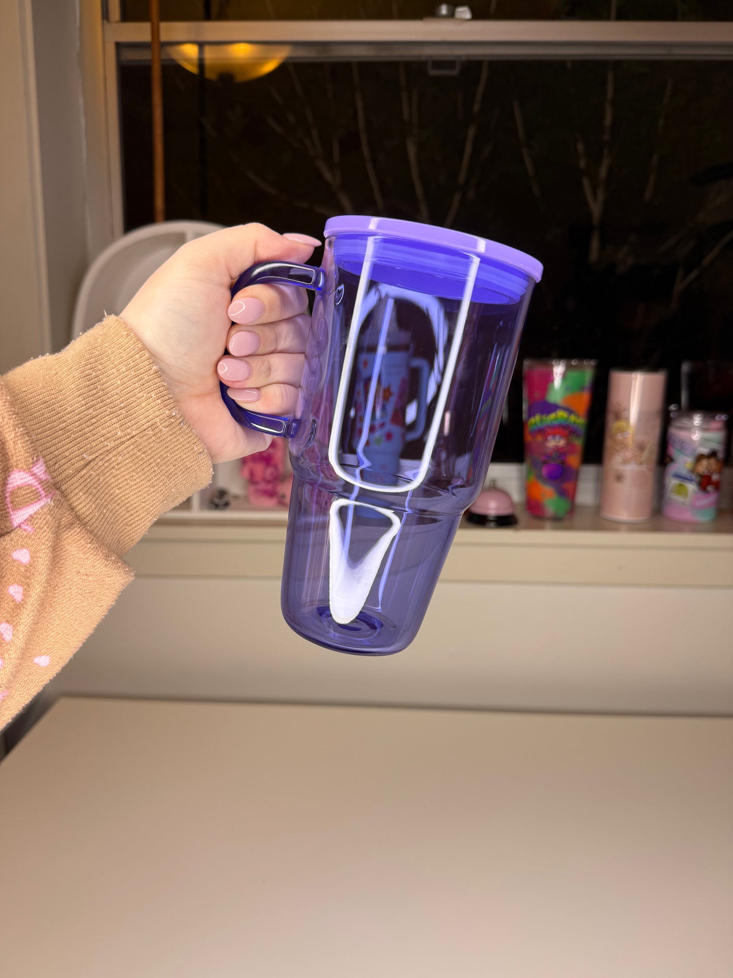 20oz Glass Transparent Handle Tumbler