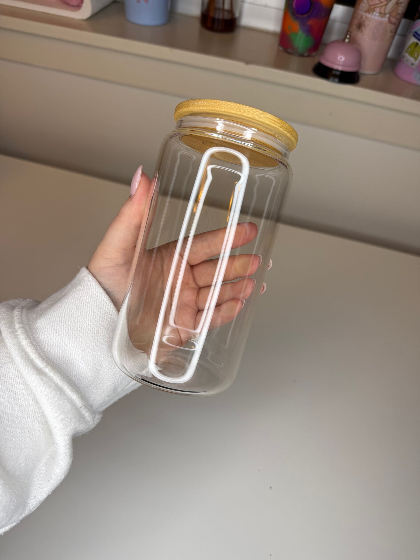16oz Glass Libby - BAMBOO LID
