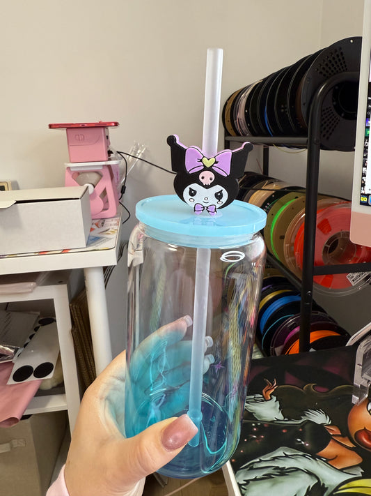 Kuromi Straw Topper 3D