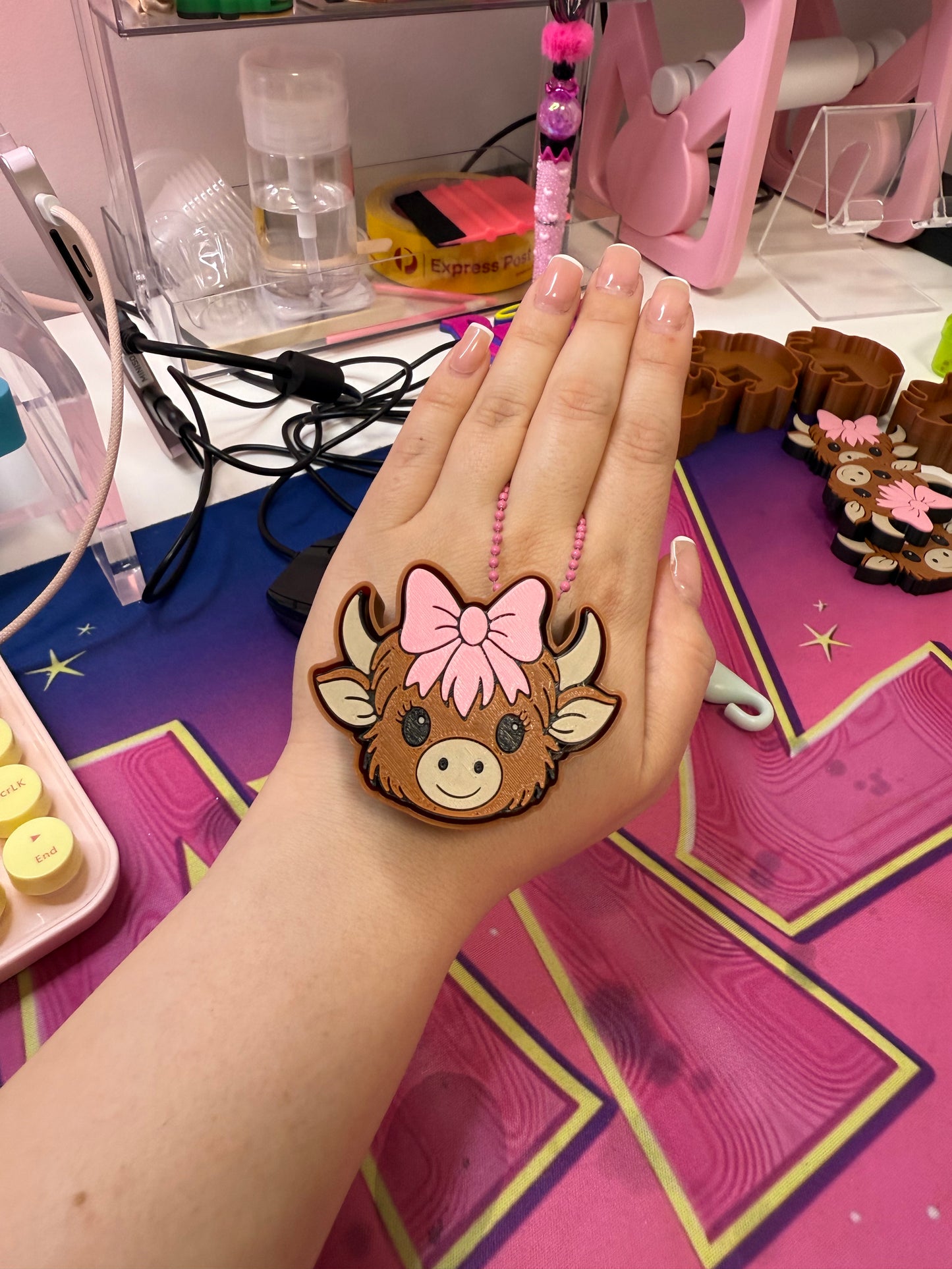 Highland Cow Clicker 3D Printing STL File