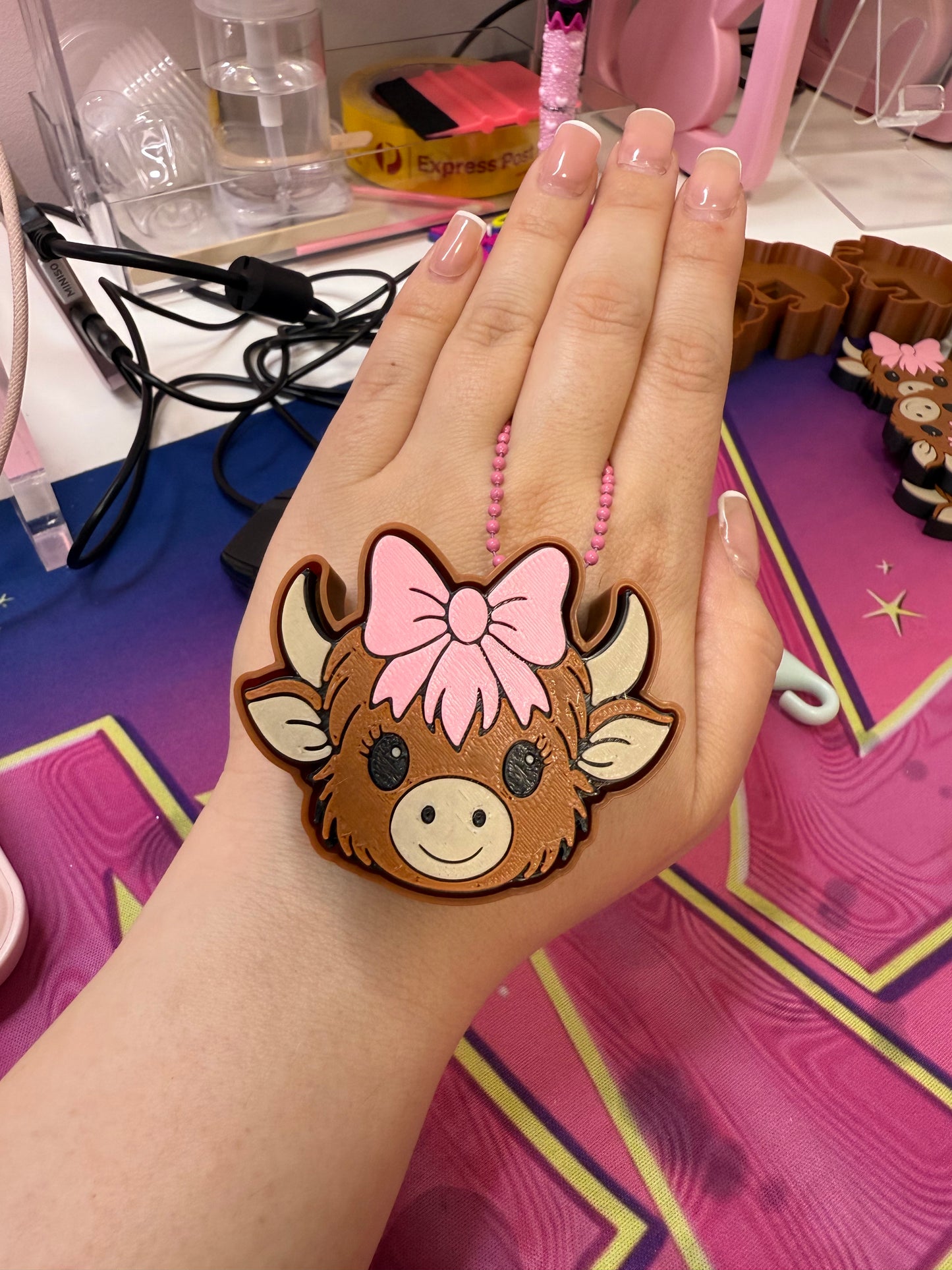 Highland Cow Clicker 3D Printing STL File
