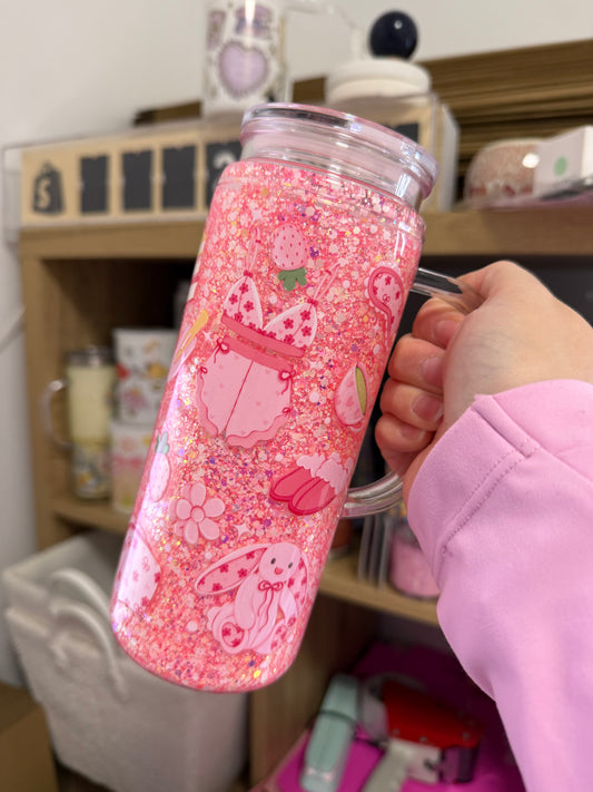 20oz Tall Handle Acrylic Snowglobe