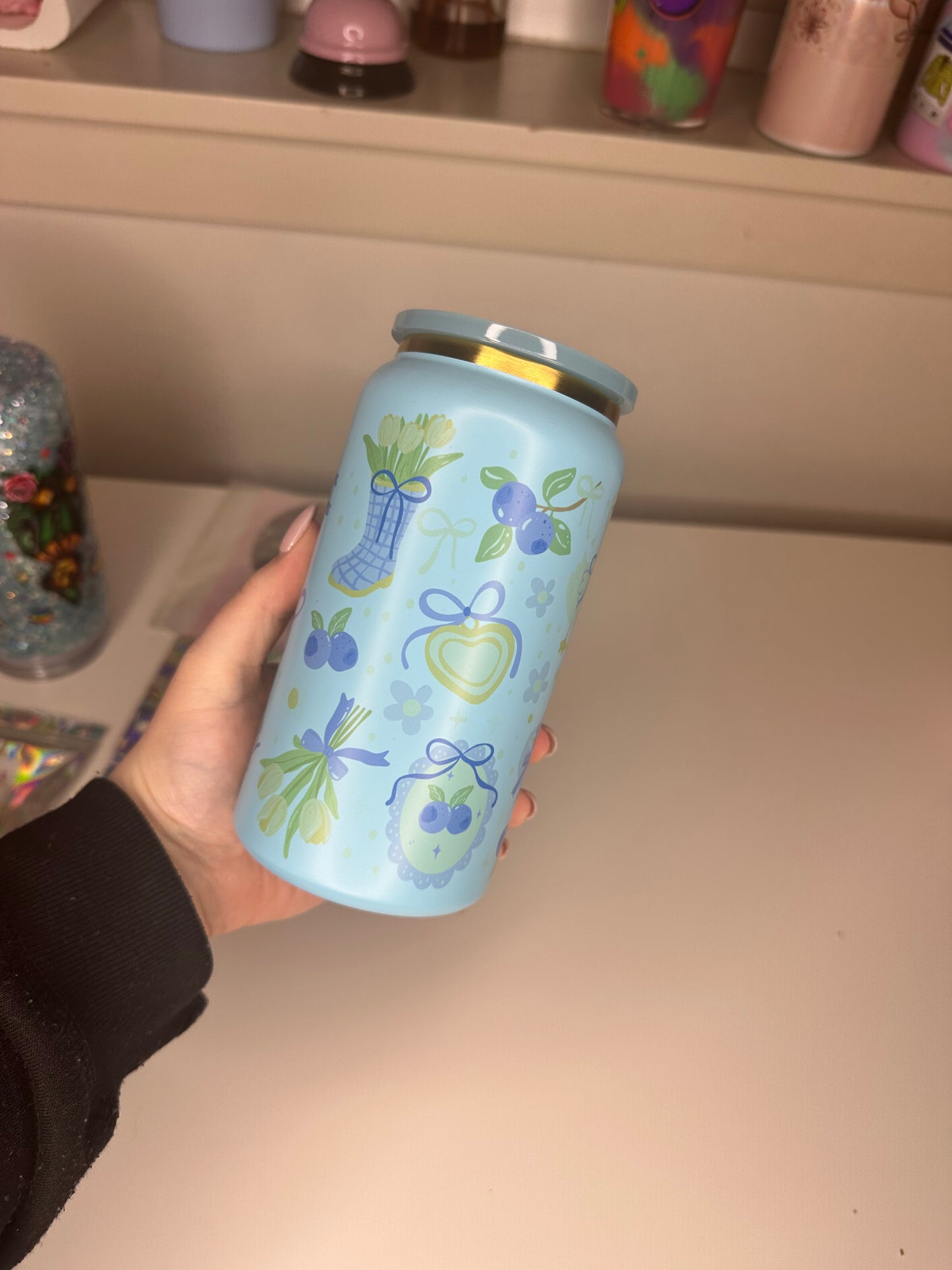 16oz Blueberry Coquette Stainless Steel