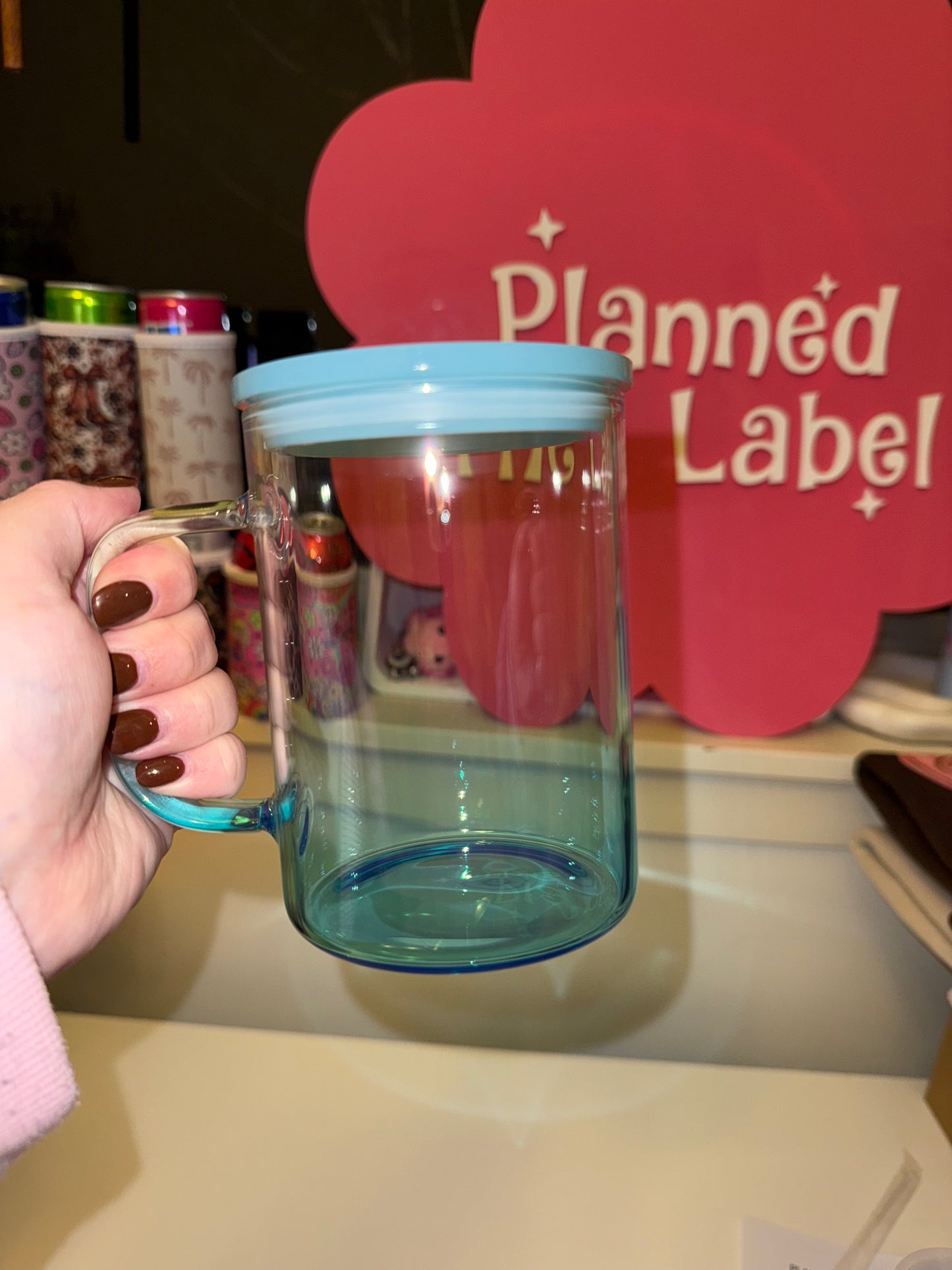 17oz Glass Ombre Jelly Mug