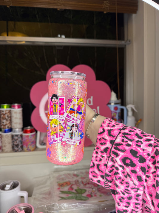 Lizzie Friends 16oz Glass Handle
