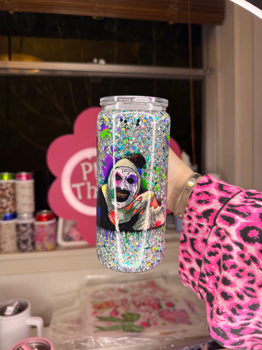 Horror Mash Up 16oz Glass Handle