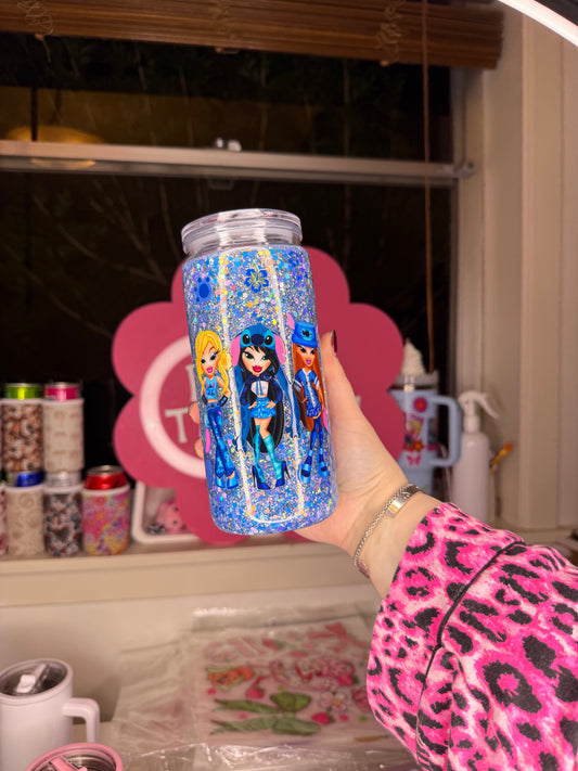 Blue Bratz Tall Acrylic Snowglobe