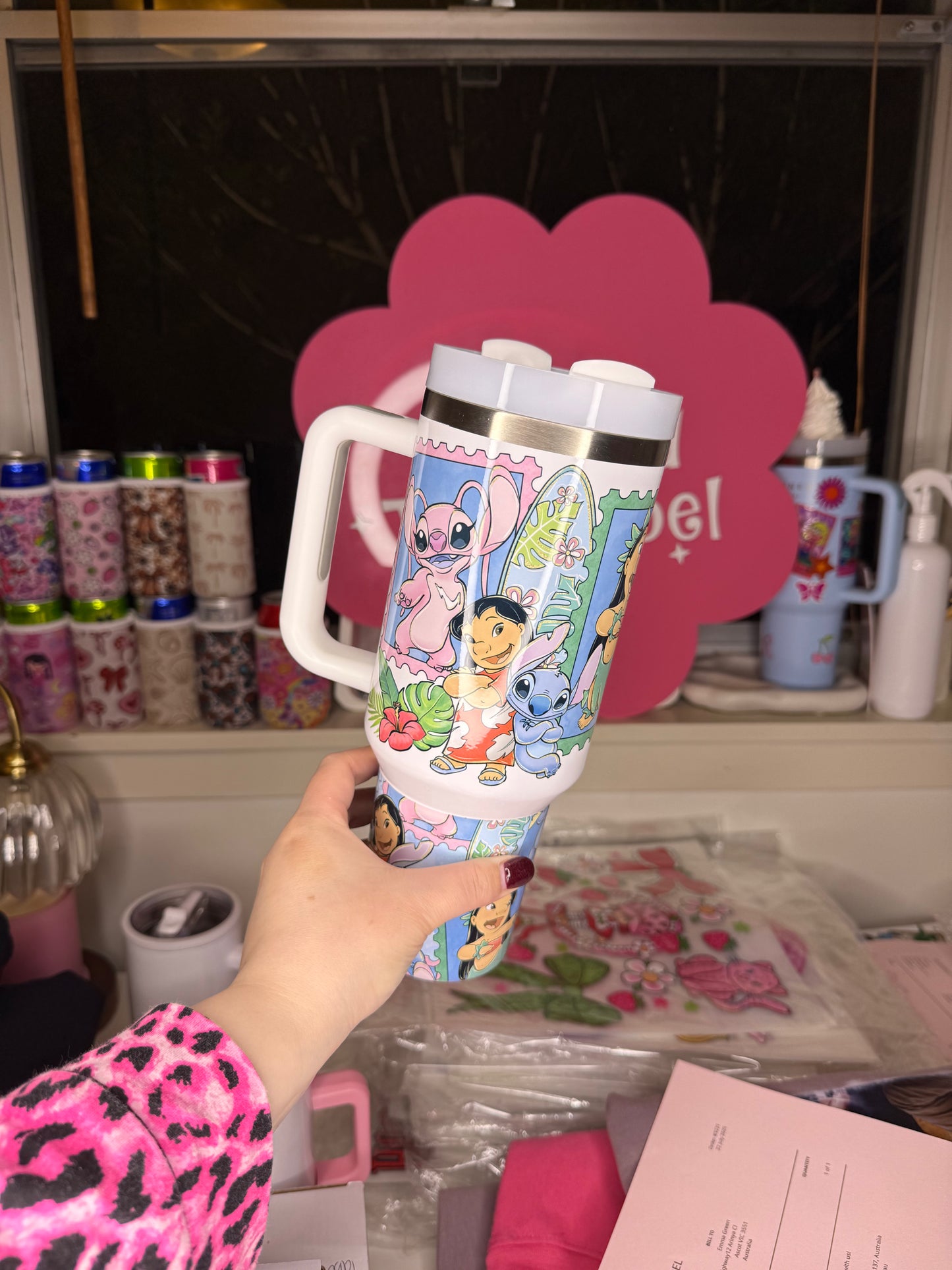 Stamp Blue Friends 40oz Tumbler