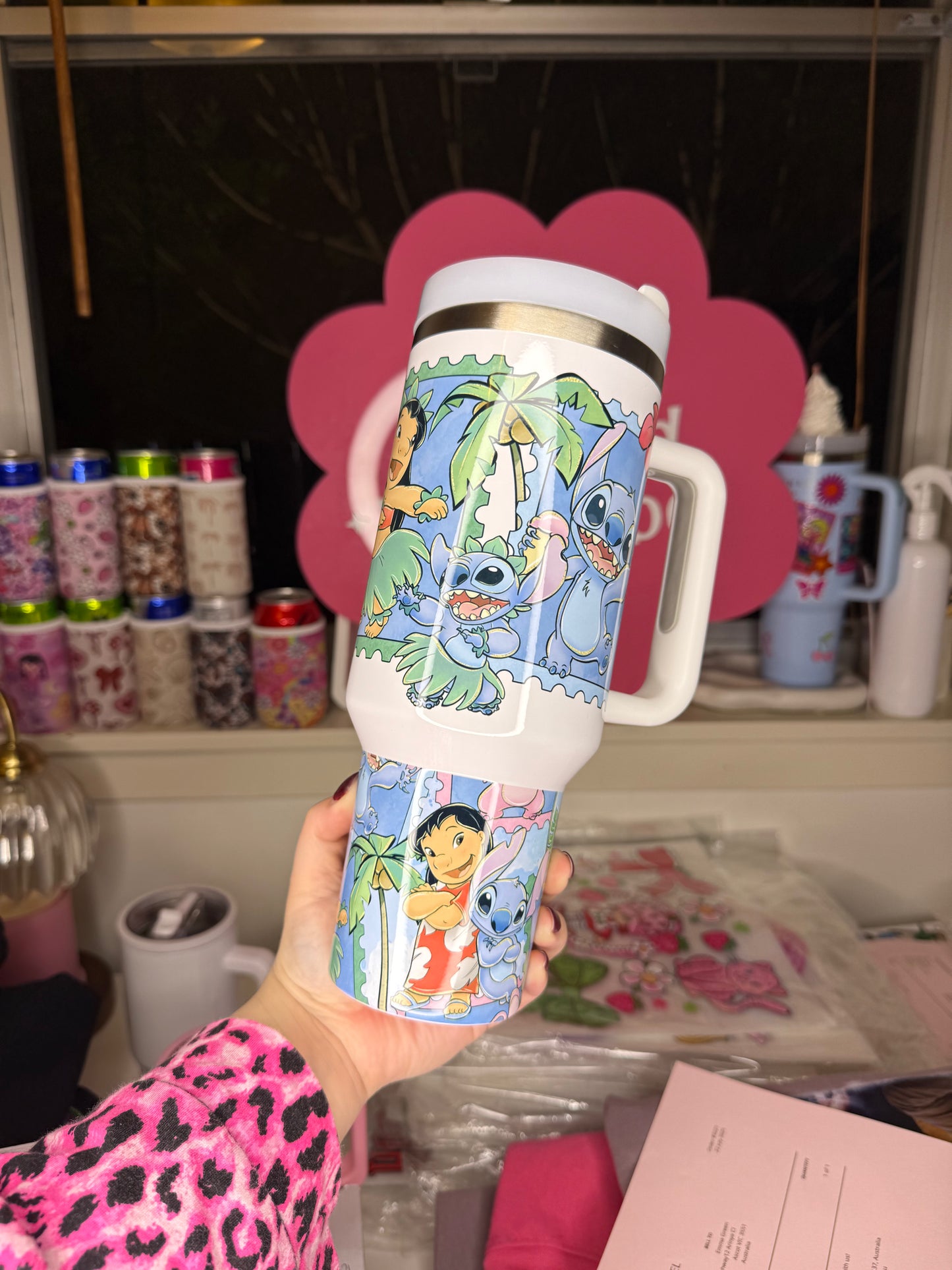 Stamp Blue Friends 40oz Tumbler