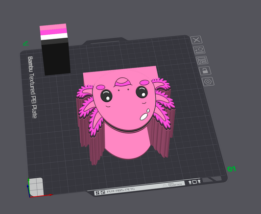 Axolotl Pen Holder 3D Printing STL File