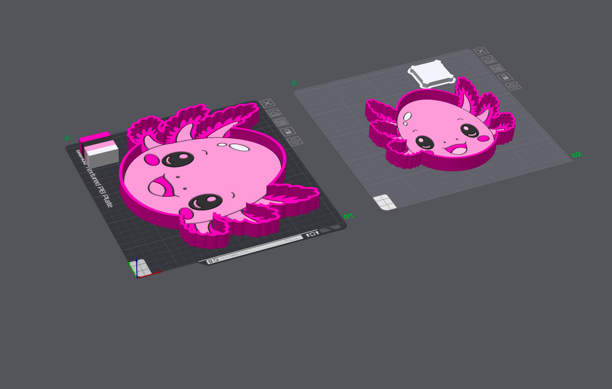Axolotl Trinket Trays 3D Printing STL File