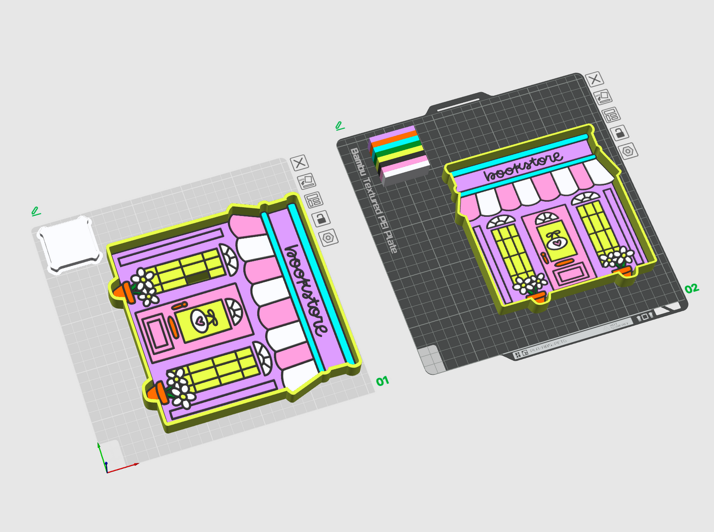 Bookstore Trinket Trays 3D Printing STL File