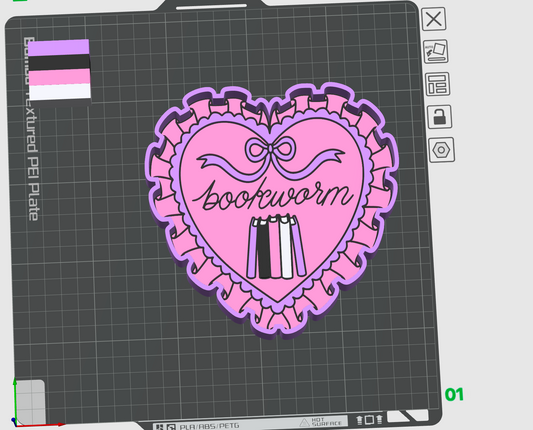 Bookworm Trinket TRAY 3D Printing STL File