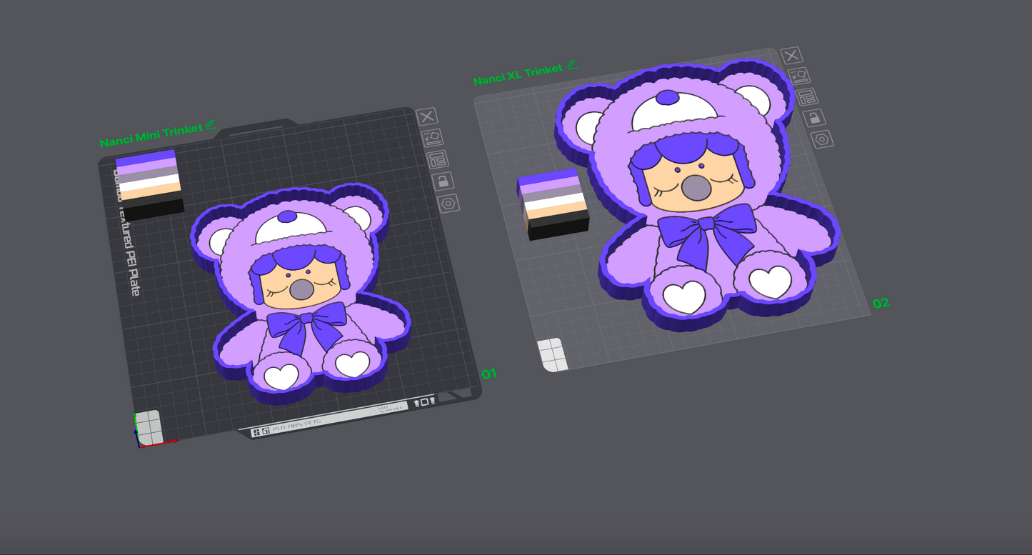 Nanci Dolls Trinket Trays 3D Printing STL File