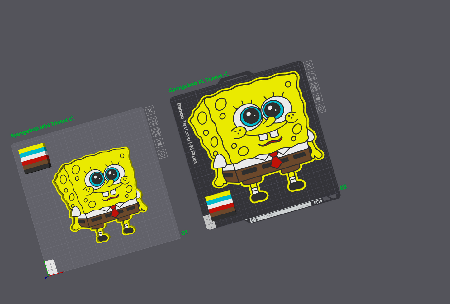 Spongebob Trinket Trays 3D Printing STL File