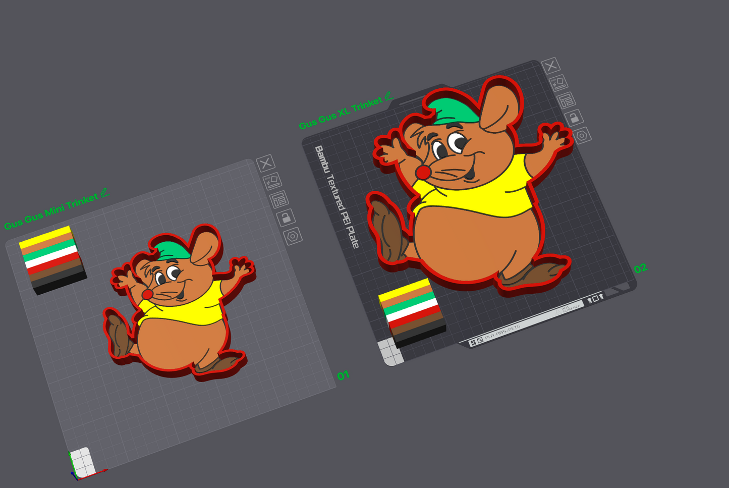 Gus Gus Trinket Trays 3D Printing STL File