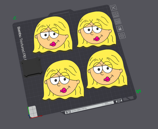 Liz Head Coasters 3D Printing STL File