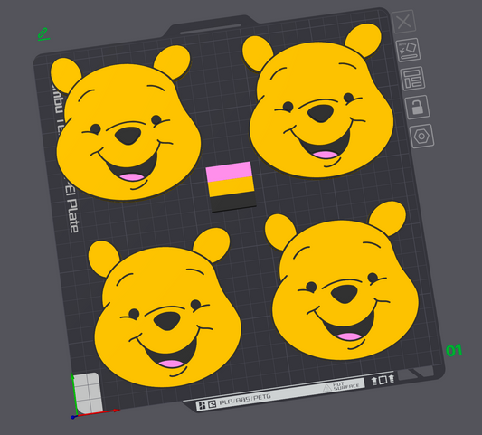 Honey Bear Coasters 3D Printing STL File