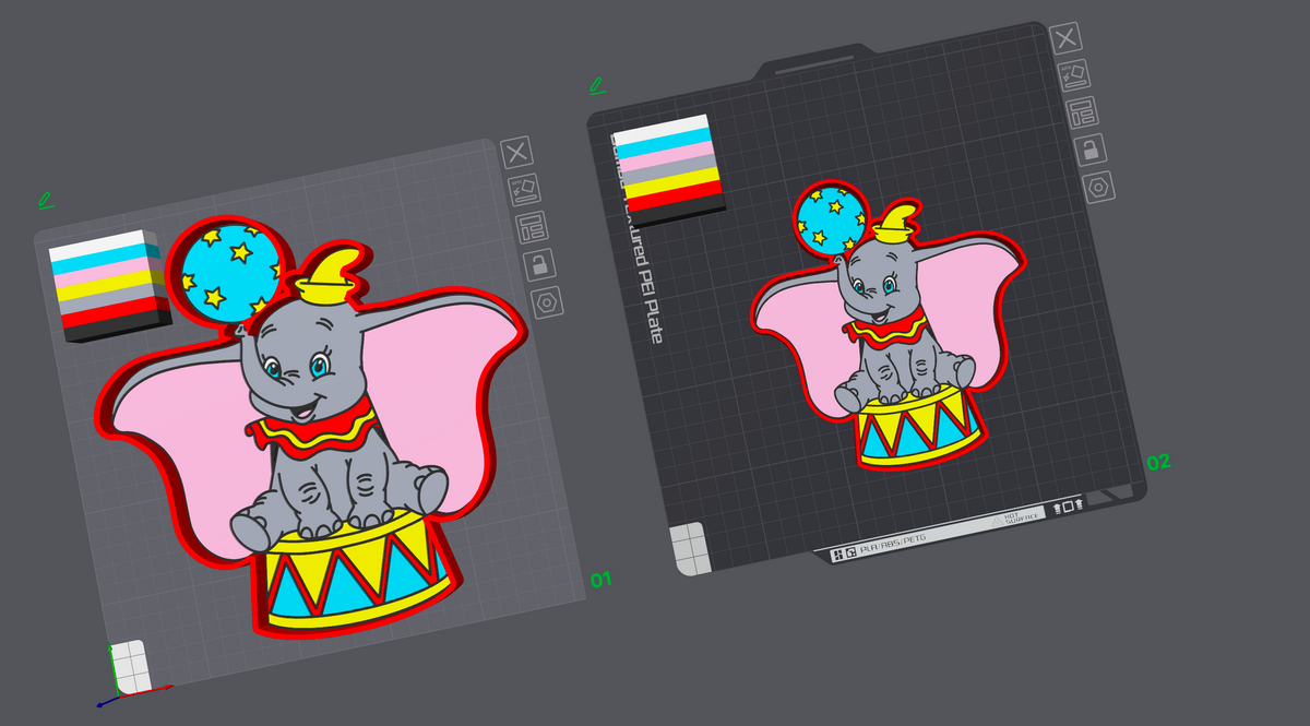 Circus Elephant Trinket Trays 3D Printing STL File