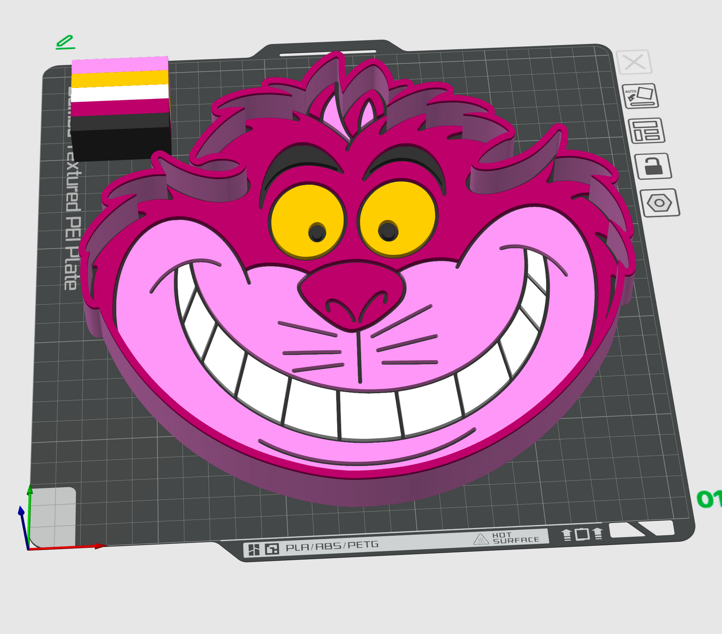 Cheshire Cat Trinket TRAY 3D Printing STL File