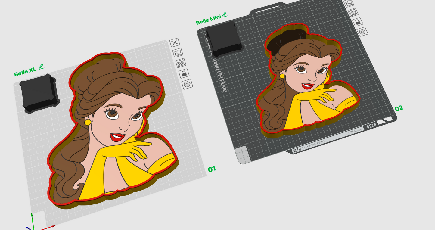 Belle Trinket Trays 3D Printing STL File