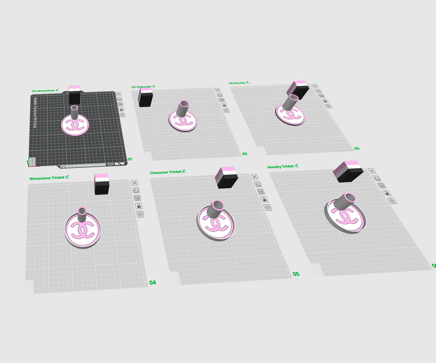 CC Singular Pen Holders 3D Printing STL File