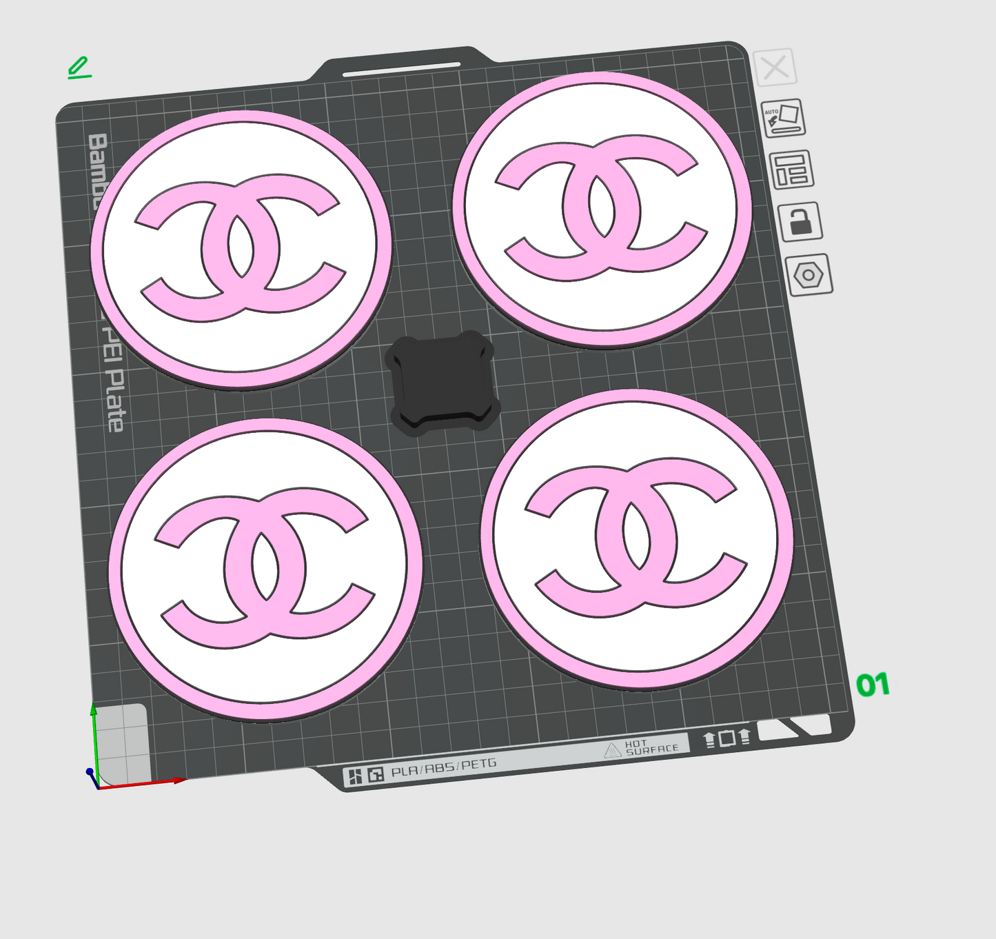 CC Coasters 3D Printing STL File