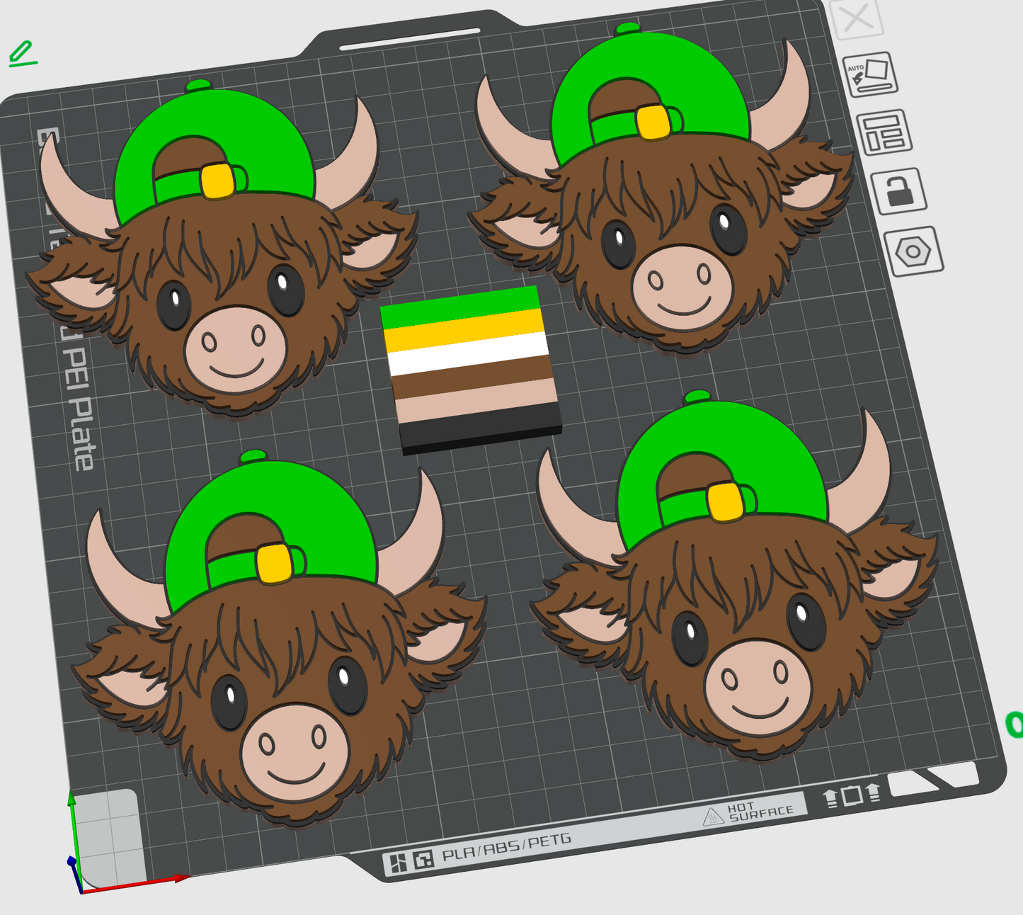 Highland Boy Coasters 3D Printing STL File