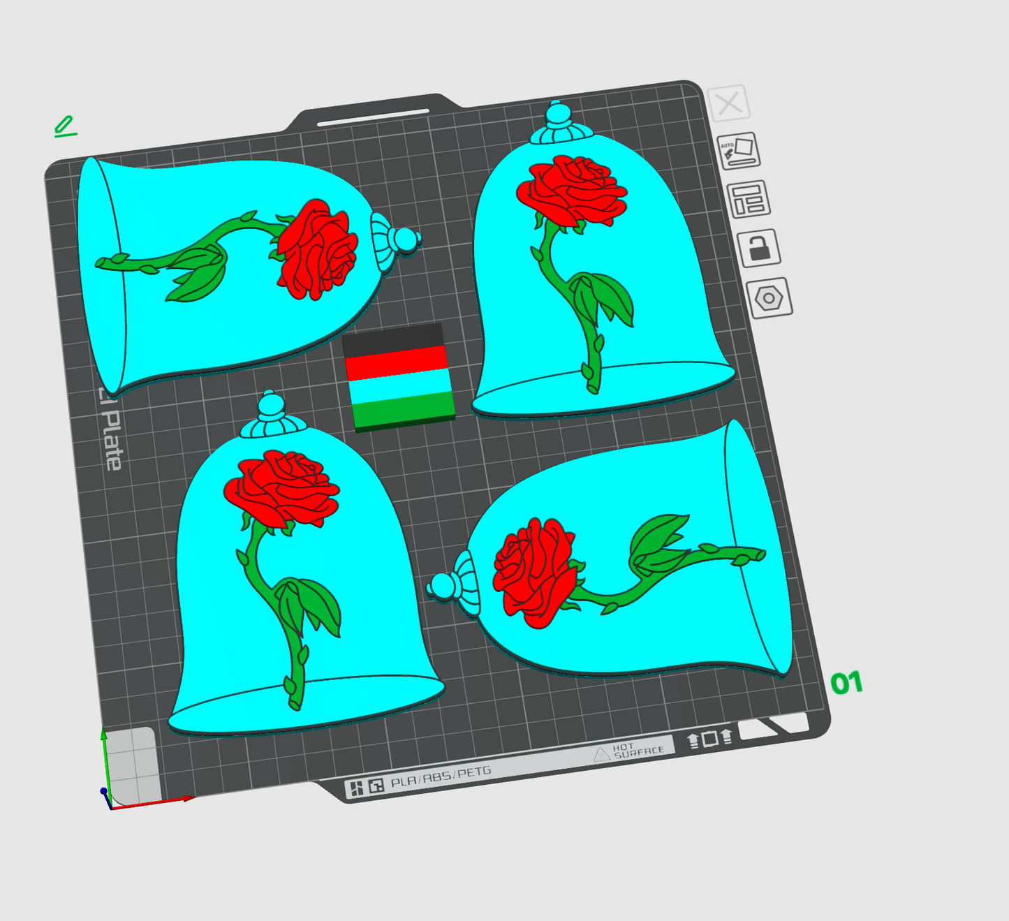 Longlasting Rose Coasters 3D Printing STL File