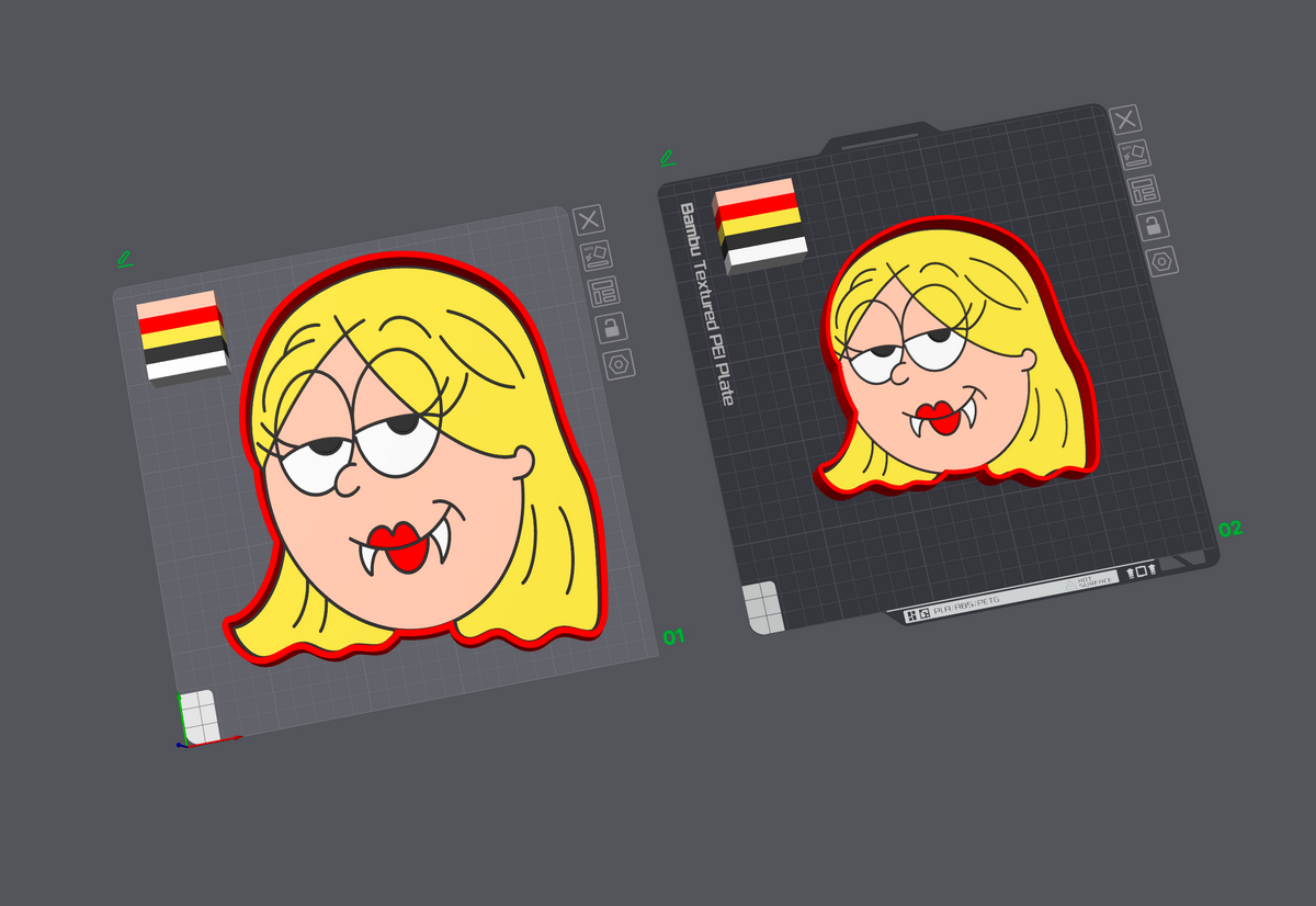 Vampire Liz Trinket Trays 3D Printing STL File