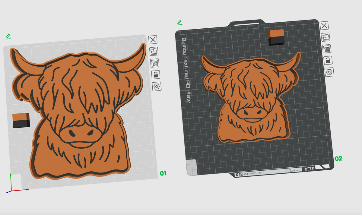 Realistic Highland Trinket Trays 3D Printing STL File