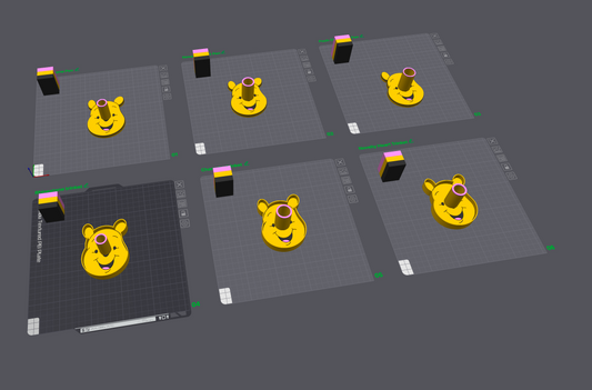 Honey Bear Singular Pen Holders 3D Printing STL File