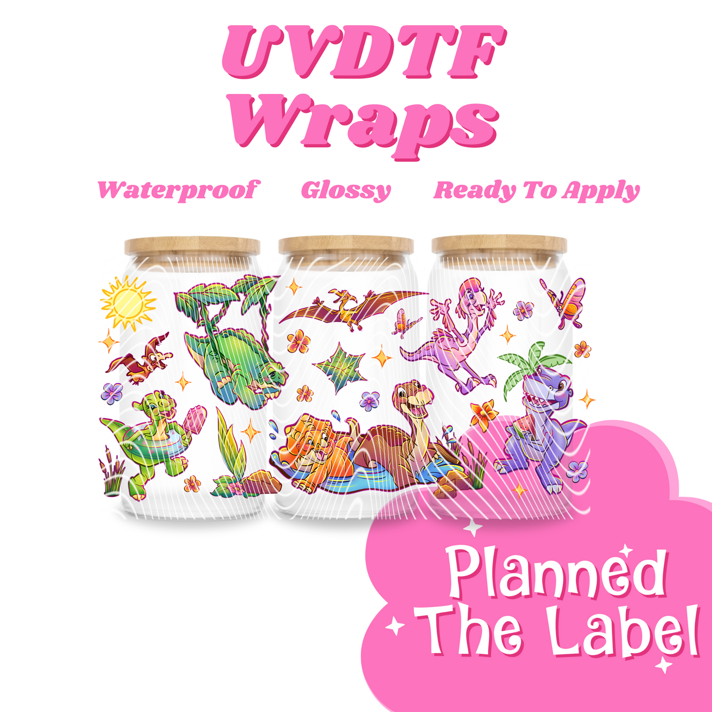 Land Before Time 16oz UVDTF Wrap
