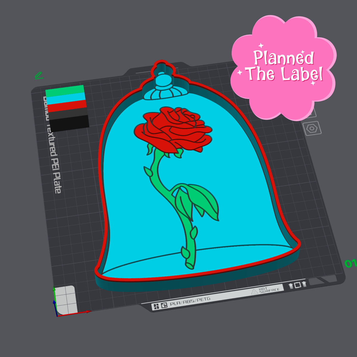Everlasting Rose Trinket Tray 3D Printing STL File