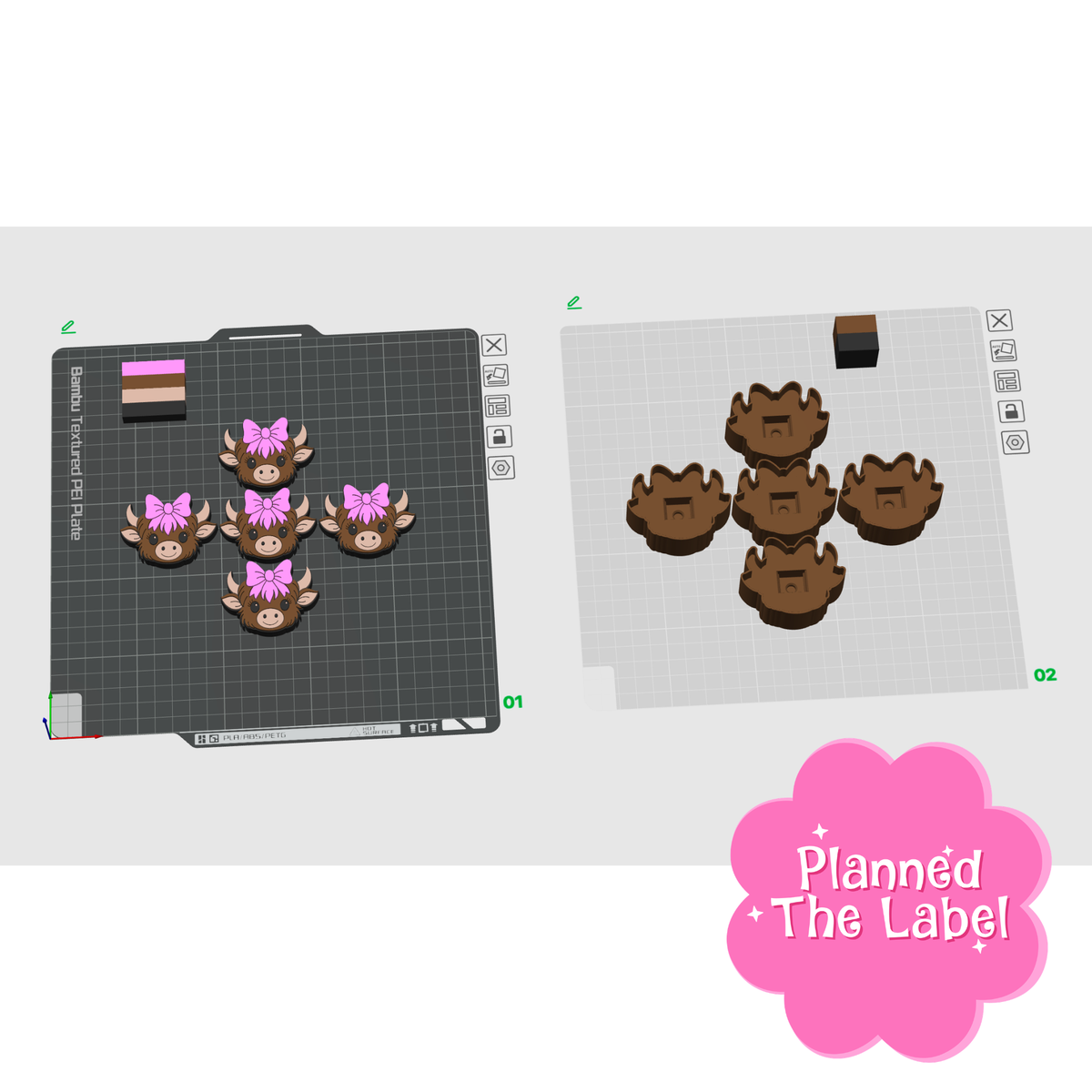 Highland Cow Clicker 3D Printing STL File